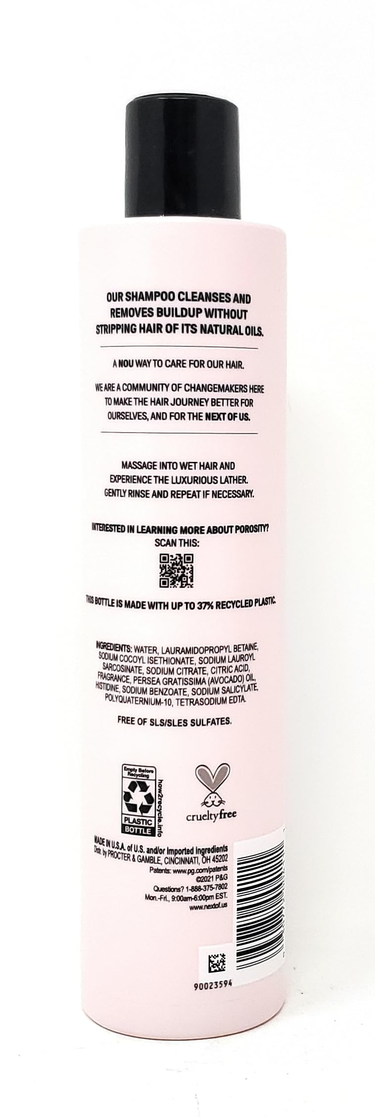 No Strip Sulfate Free Shampoo with Avocado Oil | For Kinky, Curly & Coily Hair | Sulfate, Paraben, and Dye Free Formula, Cruelty Free |10.1 fl oz/300ml (Pack of 2)