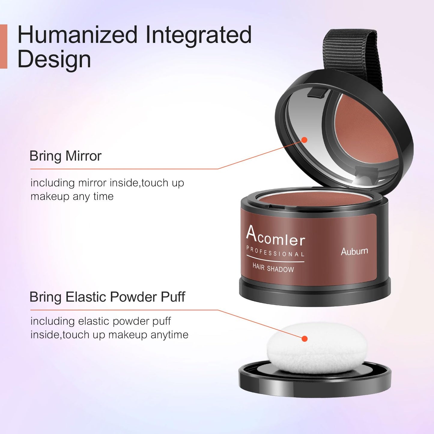 Acomler Root Cover Up Hairline Shadow Powder, Dark Brown, Instantly Cover Thinning Hair, Grey Hair Coverage for Women Men with Eyebrows, Beard Line, Bald Spots (Light Blonde)