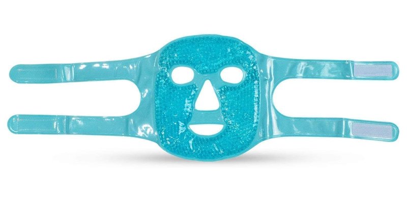 Perfecore Facial Mask Get Rid of Puffy Eyes Migraine Relief, Sleeping, Travel Therapeutic Hot Cold Compress Pack Gel Beads, Spa Therapy Wrap for Sinus Face Puffiness Headaches Gel Mask