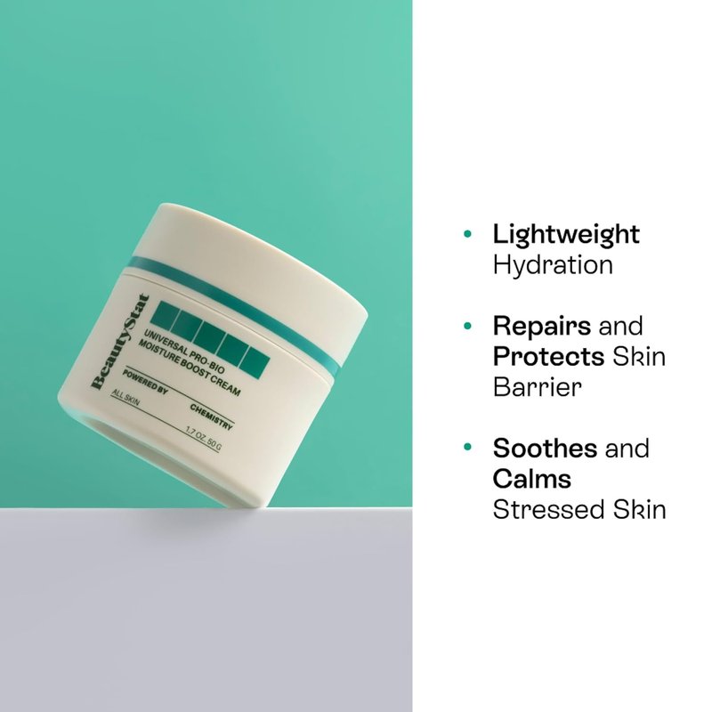 BeautyStat Probiotic 24HR Moisture Boost Cream - Daily Face Moisturizer with Probiotics & Hyaluronic Acid | 1.7oz / 50ml