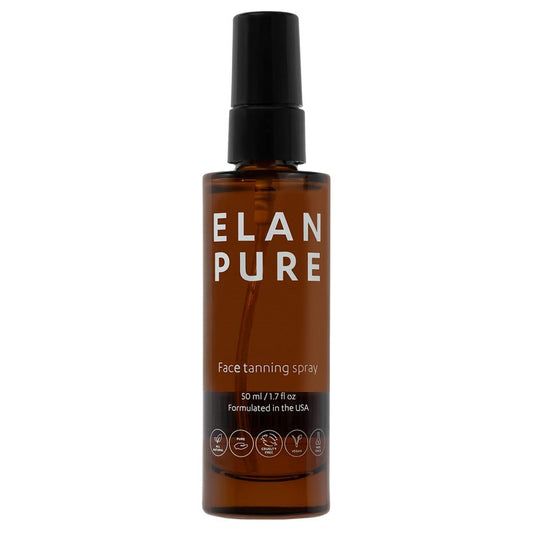 Elan Pure Face Tanning Mist, Organic Ingredients, Sunless Self Tanner, Bronzing, Hydrating, Streak-Free, Long Lasting Glow