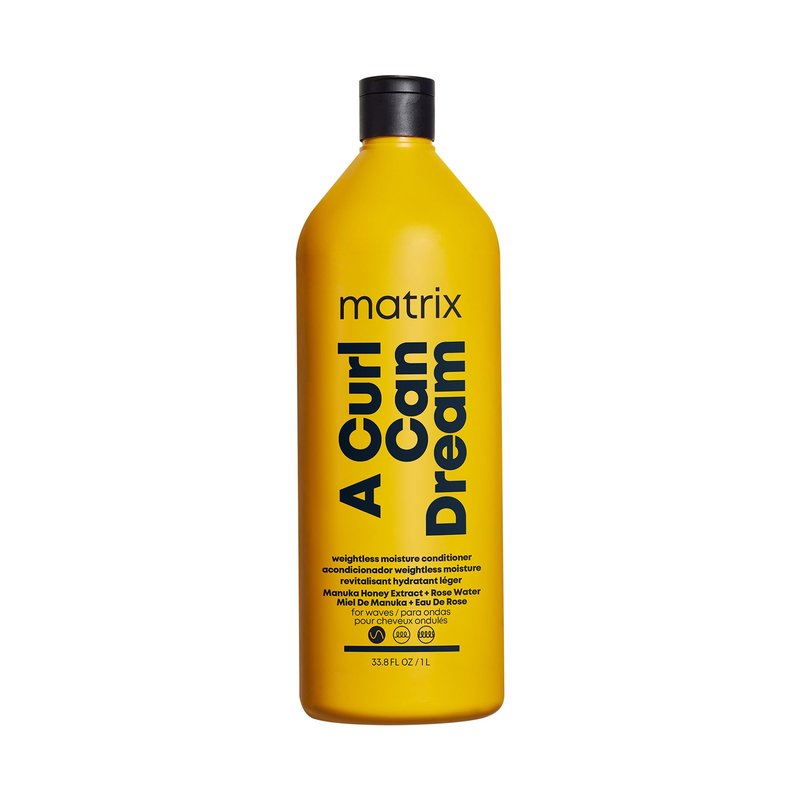 Matrix A Curl Can Dream Weightless Moisture Conditioner| For Wavy Hair | All Day Frizz Control | With Manuka Honey Extract and Rose Water | Silicone Free | Luxury Salon Conditioner