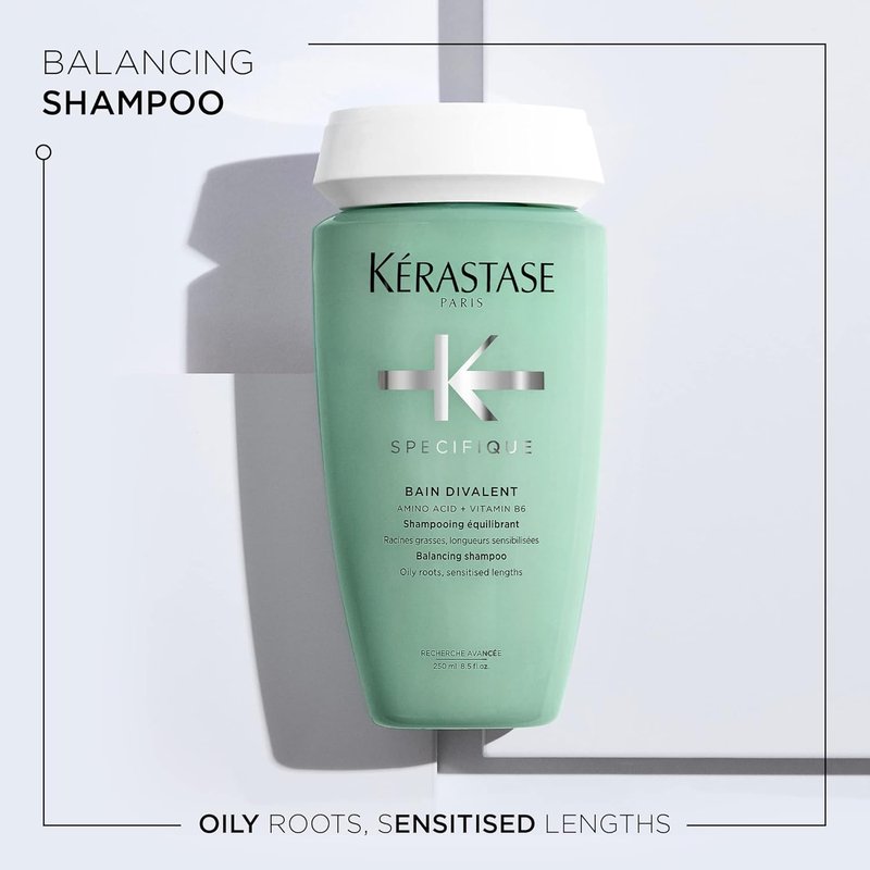 Kerastase Specifique Balancing Shampoo - Oil Control for Oily Scalp & Hydration for Dry Ends | 8.5 oz