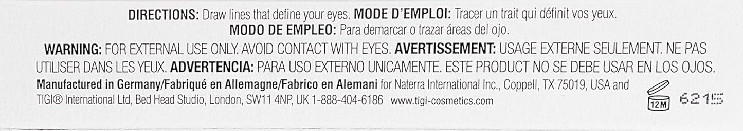 TIGI Cosmetics Black Patent Liquid Eyeliner - Long-Lasting, Smudge-Proof Formula | 0.08 Fl Oz
