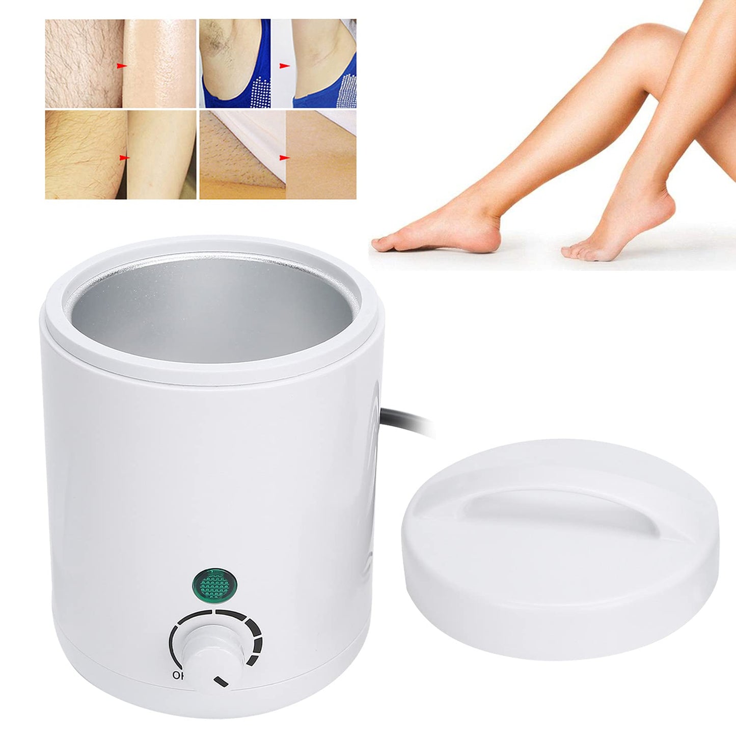 Wax Warmer, Wax Warmer for Hair Removal Mini Wax Heater Multi‑purpose Wax Machine for Women Man Hair Removal Paraffin Wax Machine Waxing Pot Wax Melting Warmer Machine roll on wax wax heater(US)