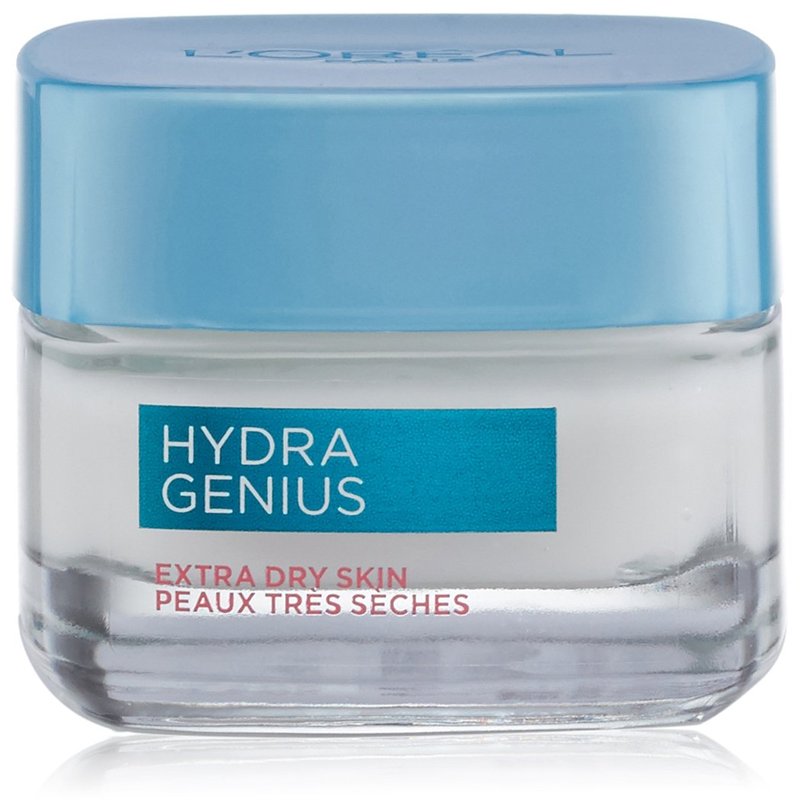 L'Oreal Paris Skincare Hydra Genius Daily Liquid Care Oil-Free Face Moisturizer for Extra Dry Skin, Hyaluronic Acid Moisturizer for Face with Aloe Water and Hyaluronic Acid, 3.04 fl. oz.