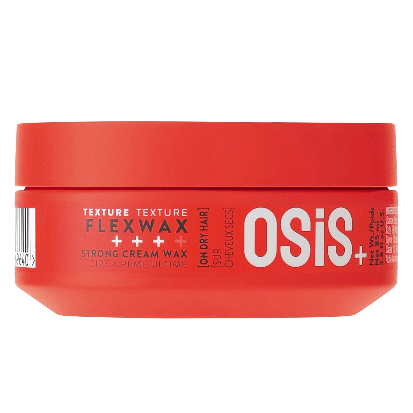 OSiS+ Flexwax – Ultra Strong Cream Wax, 2.8 oz – Long-lasting Hold for Creative Hair Styling – Moldable Texturizing Hair Wax for Wild Styling and Shine – Washes Out Easily