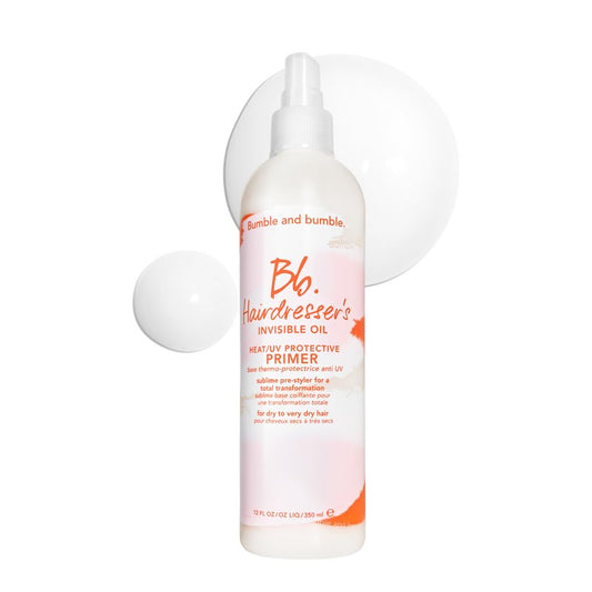 Bumble and bumble. Hairdresser's Invisible Oil Heat/UV Protection Leave-In Conditioner Hair Primer | Hydrating, Anti Frizz, Color Safe | All Hair Types, Textures | With Argan + Coconut Oil, 11.8Fl Oz
