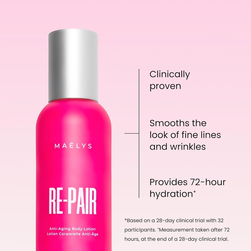 MAËLYS RE-PAIR Anti-Aging Body Lotion - Hydrating Hyaluronic Acid & Squalane - Reduces Fine Lines & Wrinkles | 6.8 Fl Oz