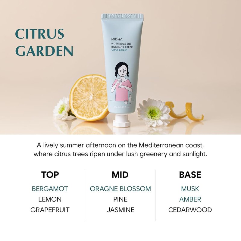 Rice Hand Cream Set - Moisturizing & Hydrating Formula | Non-Greasy, Lightweight, 1.35fl.oz/40ml