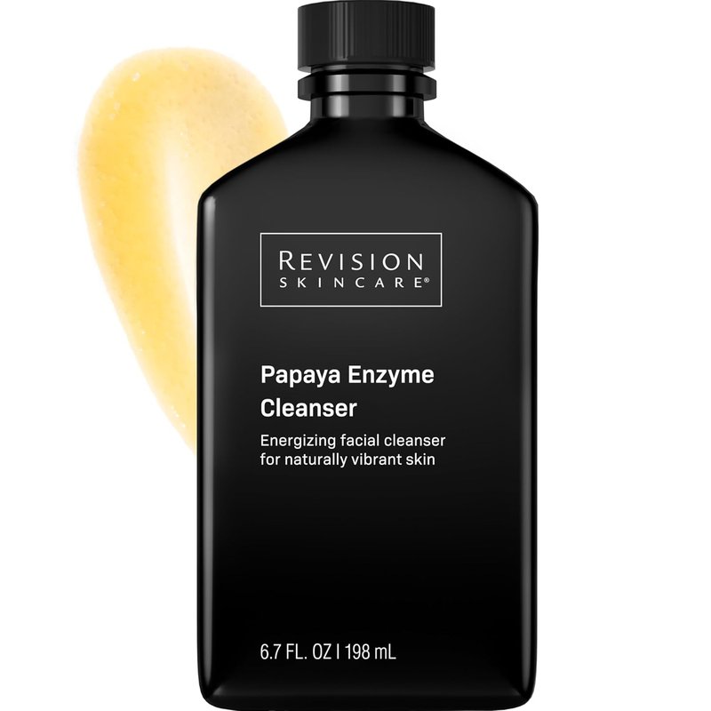 Revision Skincare Papaya Enzyme Cleanser - Energizing Facial Cleanser with Salicylic Acid | Soothing & Exfoliating Formula