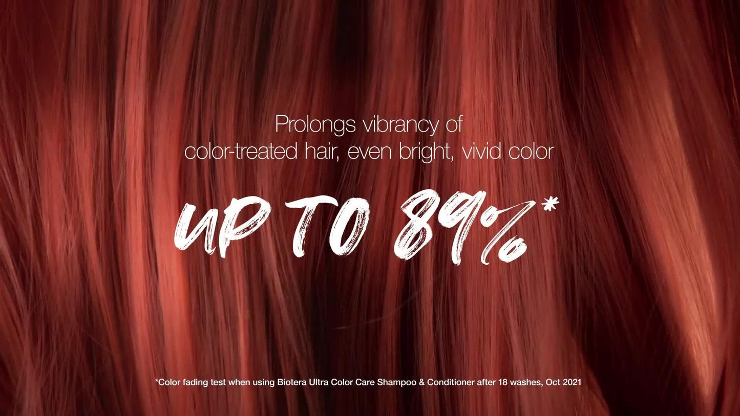 Biotera Ultra Color Care Shampoo for Vivid Color-Treated Hair - Protects & Extends Vibrancy with Coconut & Orchid Extract, Enhances Shine & Softness, Sulfate-Free, Vegan