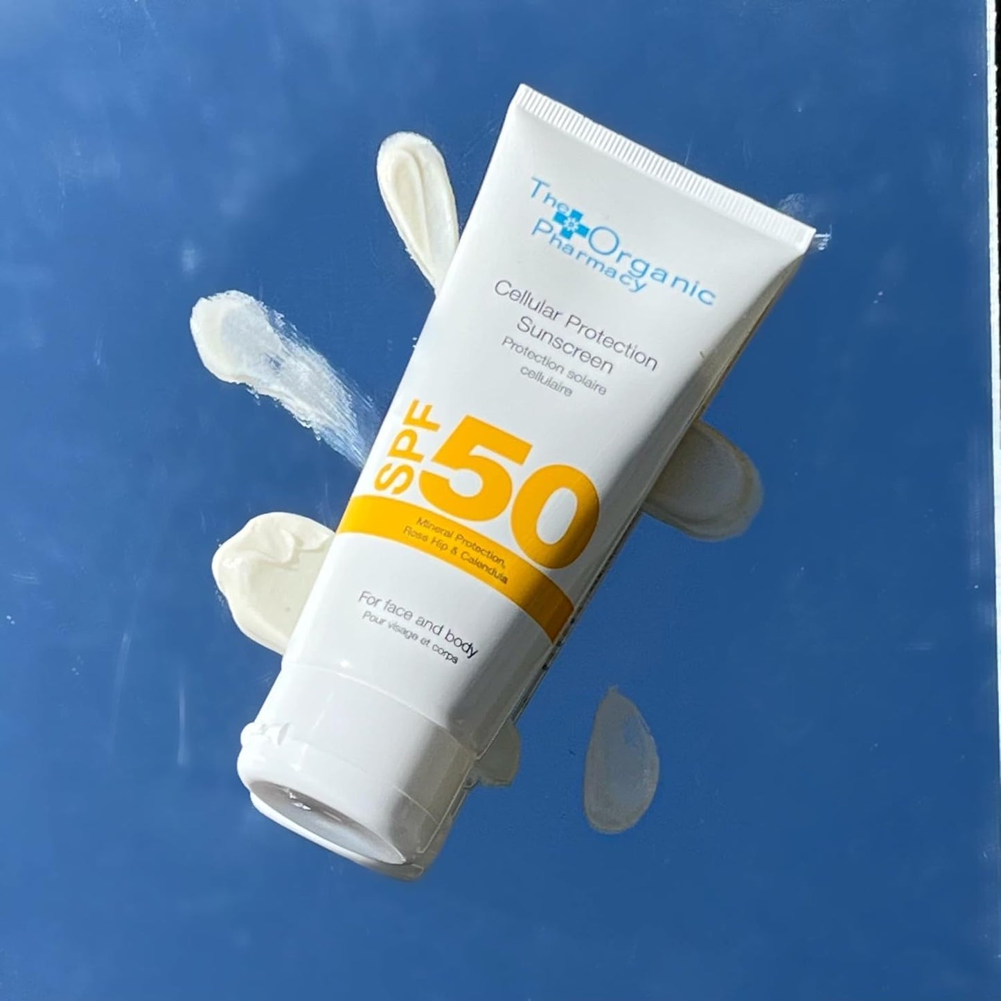 Organic Pharmacy Cellular Protection Sunscreen SPF 50 | Mineral Sunshield for Face & Body - Lightweight, Non-Greasy - 3.4 oz (100 ml)