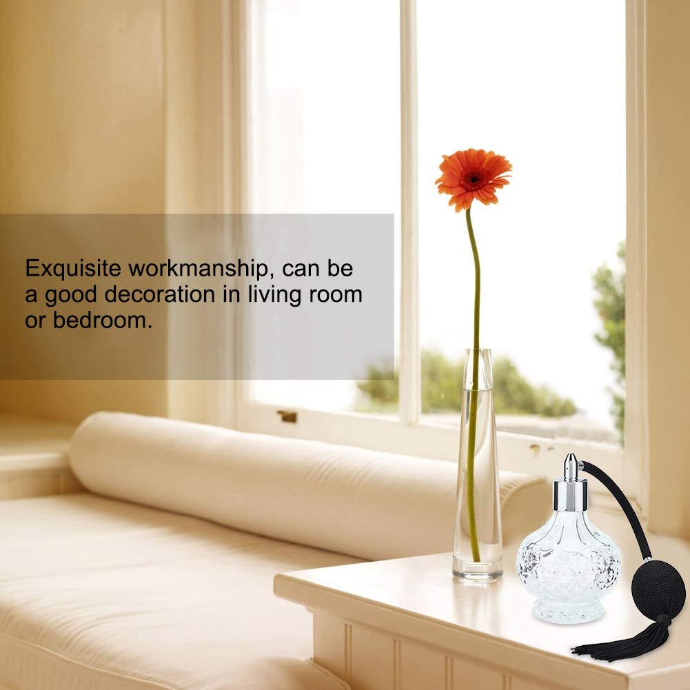 Glass Perfume Atomiser Spray Bottle - Retro Mini Refillable Empty Spray Atomizer