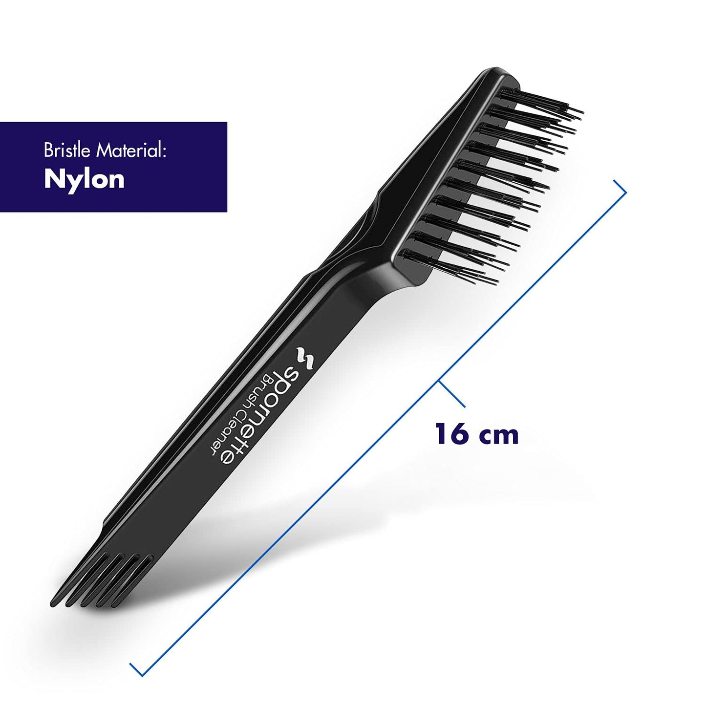 Spornette DeVille Cushion Paddle Boar Bristle Bundle with Hair Brush Cleaner