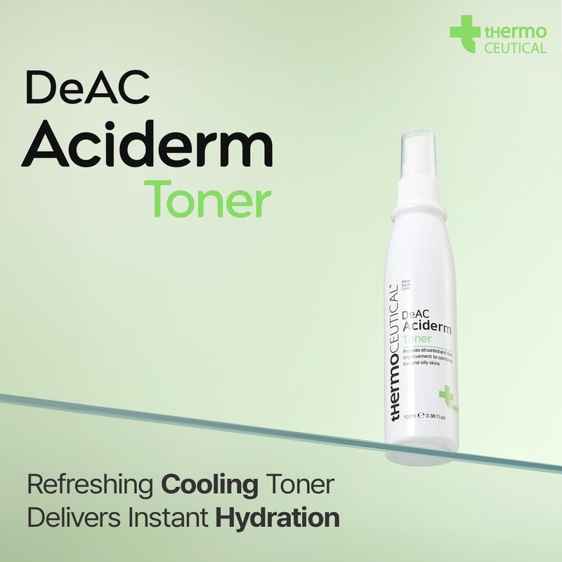 DeAC Aciderm Toner - Refreshing Cooling Acne Solution for Oily Skin | 3.38 fl. oz