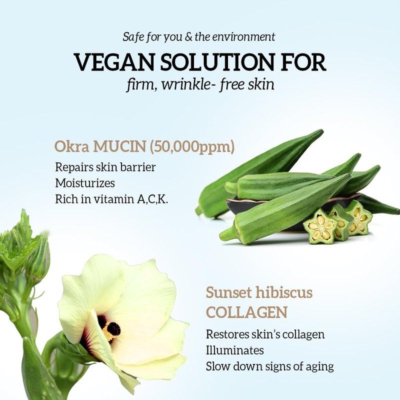 Rannce DONGSUNG Okra Cream, 1.76oz Vegan Mucin Cream form Korea Anti Aging Face Cream with Functional Okra Extracts, Wrinkle Improvement, Hydrates and Moisturizes Skin, Improves Firmness, 50g