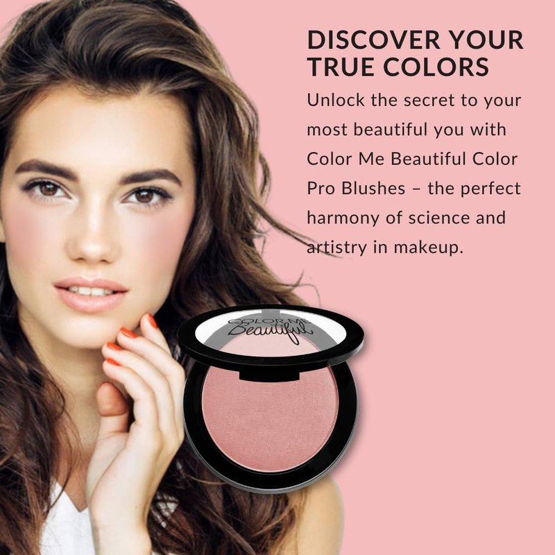 Color Me Beautiful Pressed Powder Blush - Buildable Coverage for Flawless Complexion | Makeup Essential