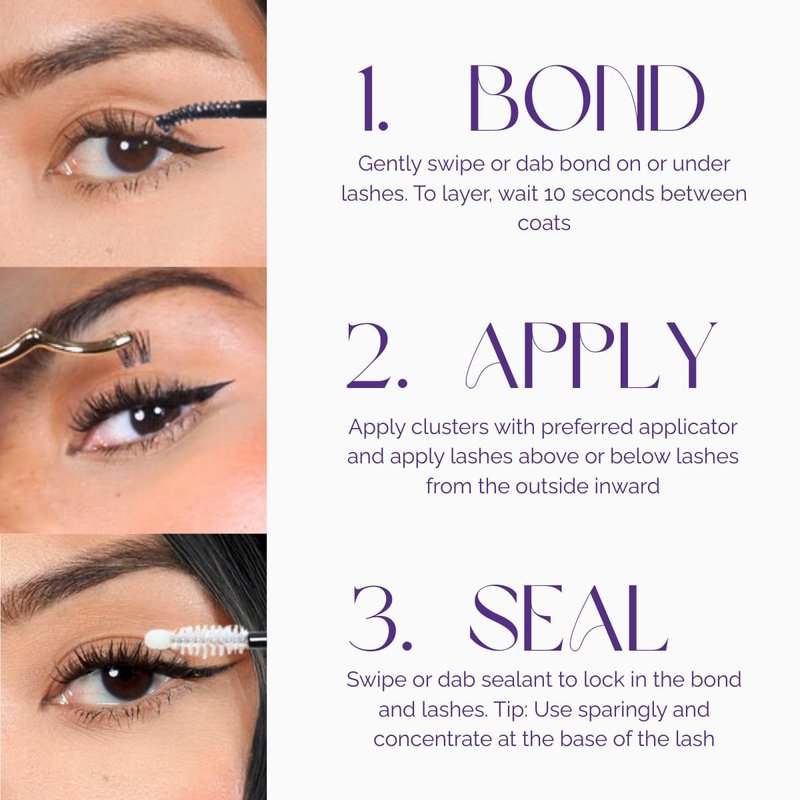NOONLASH 2-in-1 Lash Glue Bond & Sealant - Strong Lasting, Waterproof & Sweatproof, Made for Sensitive Eyes, Cyanoacrylate & Formaldehyde Free, All Day Wear