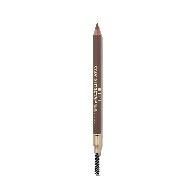 Milani Stay Put Brow Pomade Pencil - Vegan Cruelty-Free Eyebrow Filler | Brunette, 0.03 Ounce