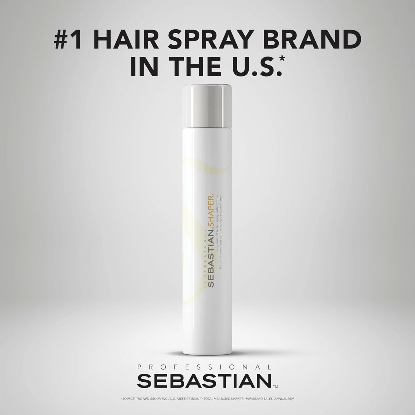 Sebastian Professional Shaper, Classic 80% VOC, Humidity-Resistant, Medium to Strong Hold, 24-Hour Control, Travel Size, Mini Hairspray, 1.5oz