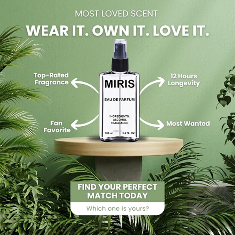 MIRIS No. 1197, Inspired by Blossom, Long-Lasting Eau de Parfum for Women, Spray 3.4 Fl Oz / 100 ml