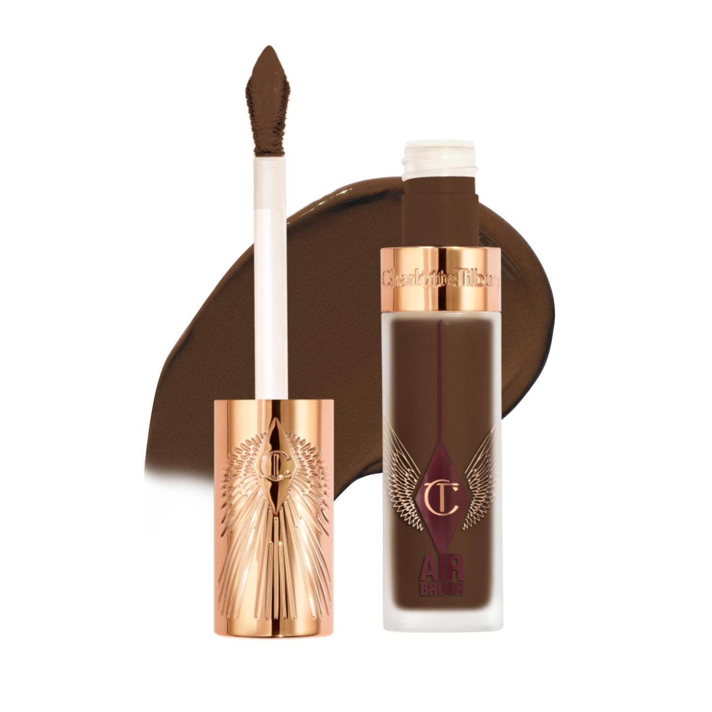 Charlotte Tilbury AIRbrush Flawless Blur Concealer - Concealer for Dark Circles, Blemishes & More - Hydrating, Full Coverage with a Natural Matte Finish - 16.5 Deep
