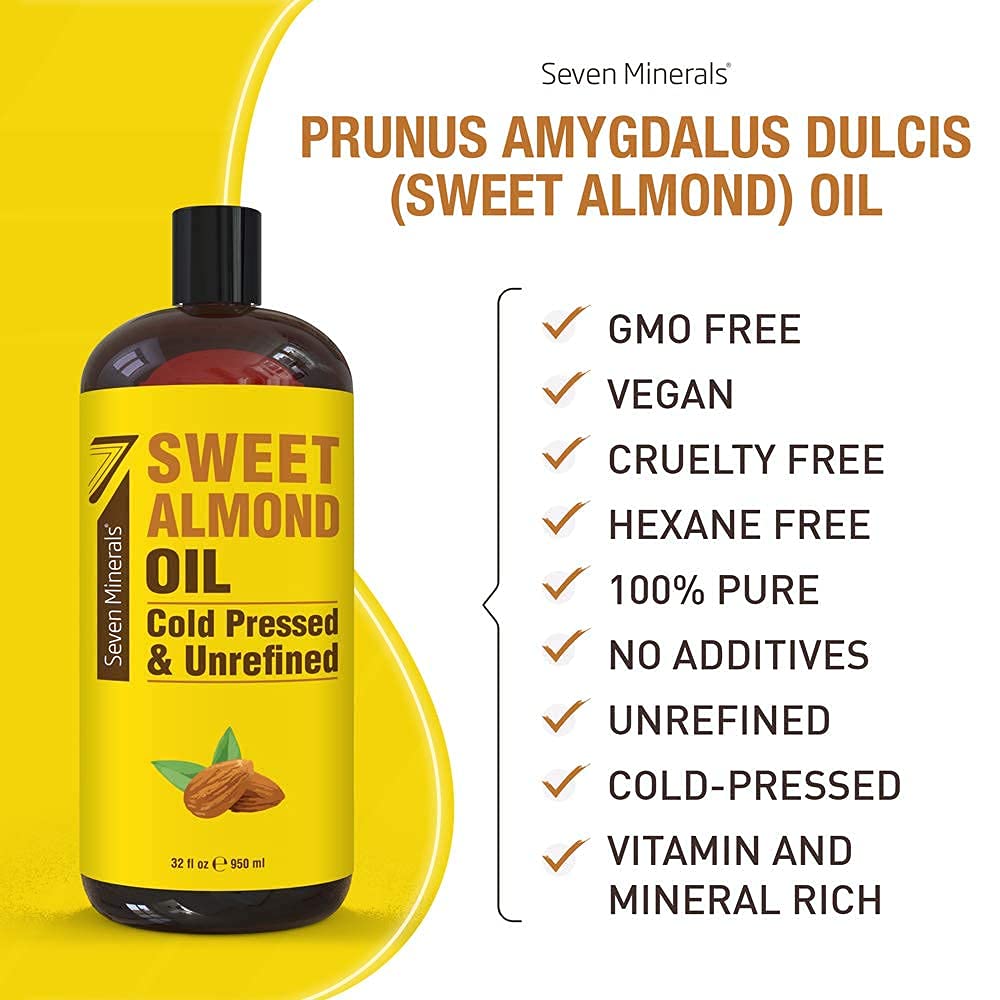 Seven Minerals Pure Sweet Almond Oil & Pure Grapeseed Oil