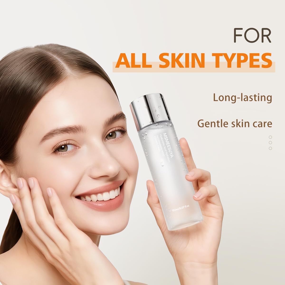 MSMEESUYA Niacinamide Moist Essence Toner, with Niacinamide, A Fresh and Delicate Feel, Moisturizing, Alcohol-Free, Suitable for All Skin Types, 150ml/5.07 fl oz