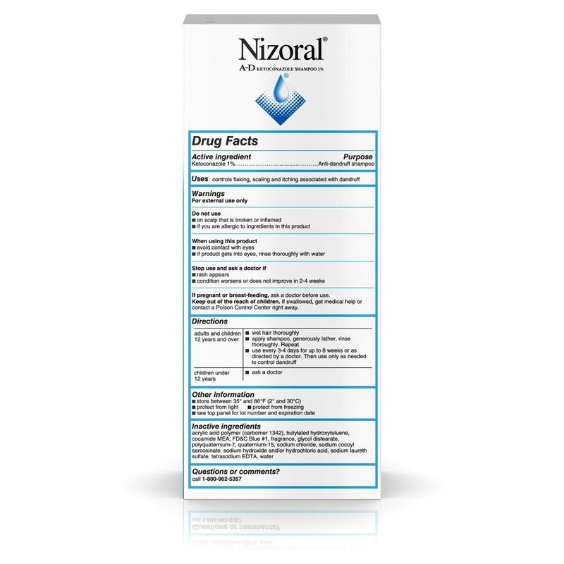 Nizoral A- D Anti-Dandruff Shampoo Value Pack, Blue, Fresh, 7 Fl Oz (Pack of 2)