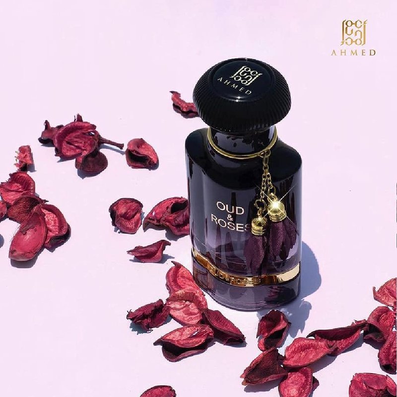 AHMED Oud & Roses Unisex Oriental Perfume - Woody Floral Fragrance with Oudh & Rose | 60mL