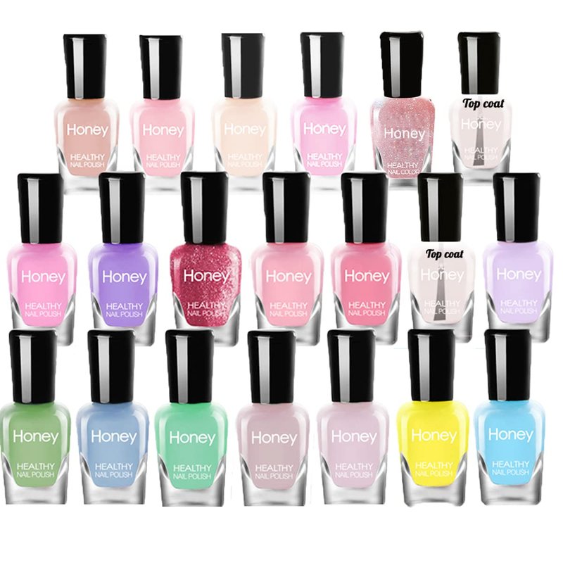 Eco-Friendly Water-Based Nail Polish Set - Non-Toxic, Easy Peel Off, Fast Dry | 20 Bottles for Women & Teens