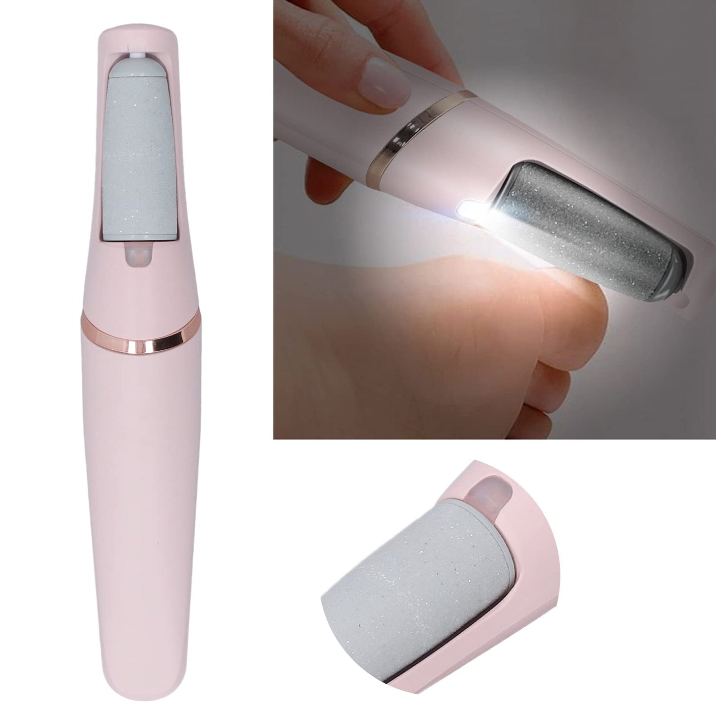 Electric Foot Grinder Callus Remover File for Feet 2 Levels Speed Setting Ergonomic Design USB Charging Grinder