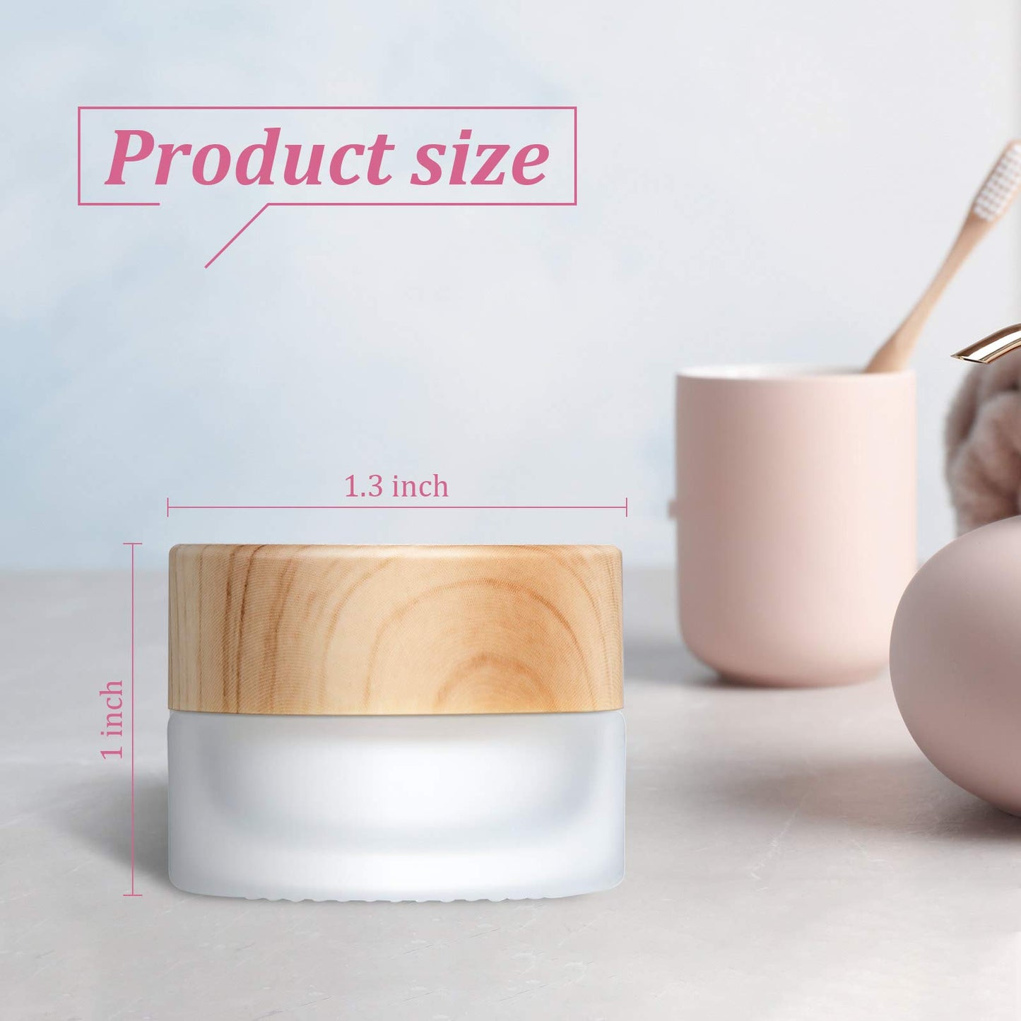 Geiserailie 30 Pieces Glass Cosmetic Containers Empty Sample Jars with Leak Proof Lids Makeup Sample Containers for Lotion Cream Cosmetic (5 Gram)