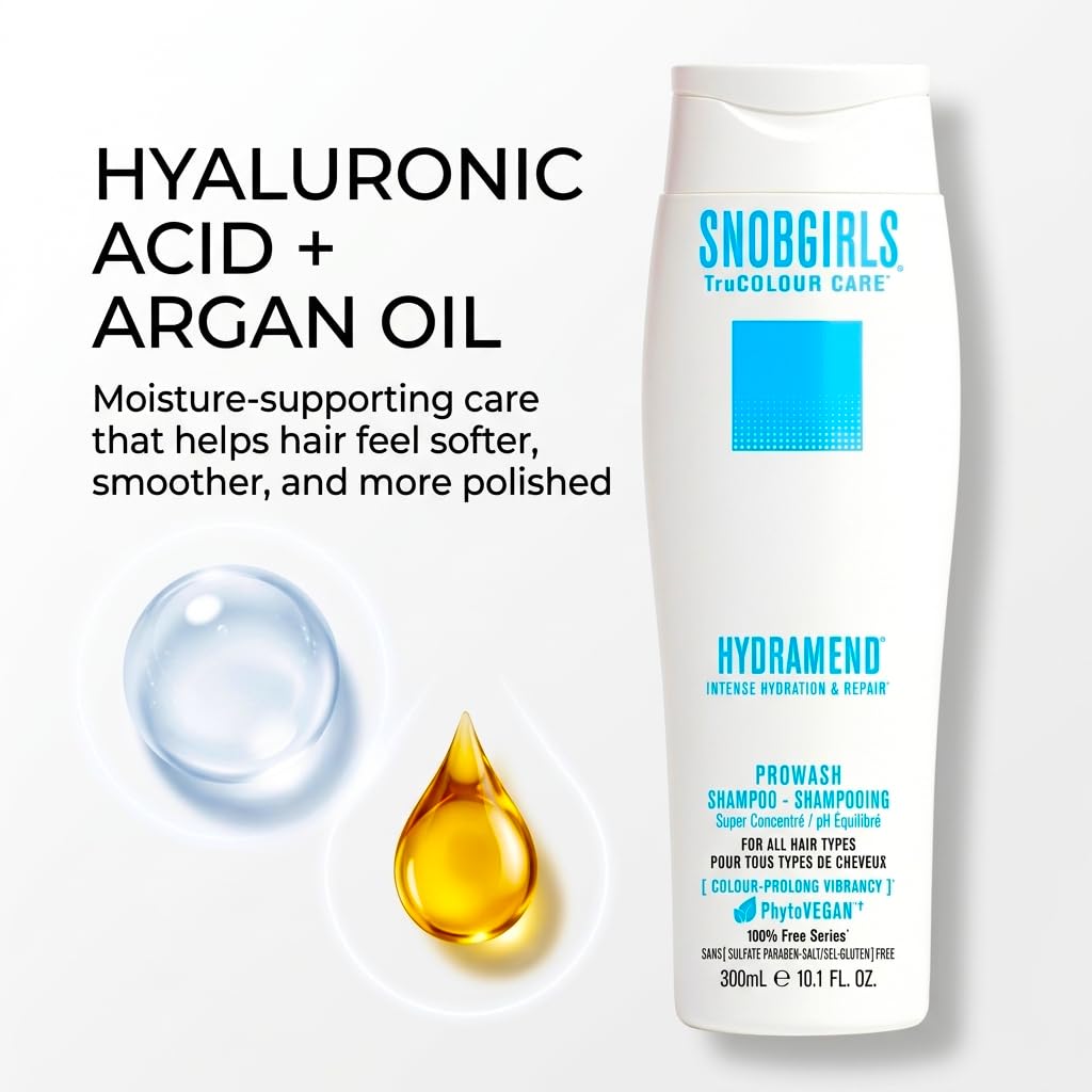 SNOB GIRLS HYDRAMEND Deep Conditioner for Dry Damaged Hair, Hydrating Argan Oil, Ceramides & Vitamins, Detangles & Repairs Color Treated Hair, Vegan Sulfate Free, Salon Grade