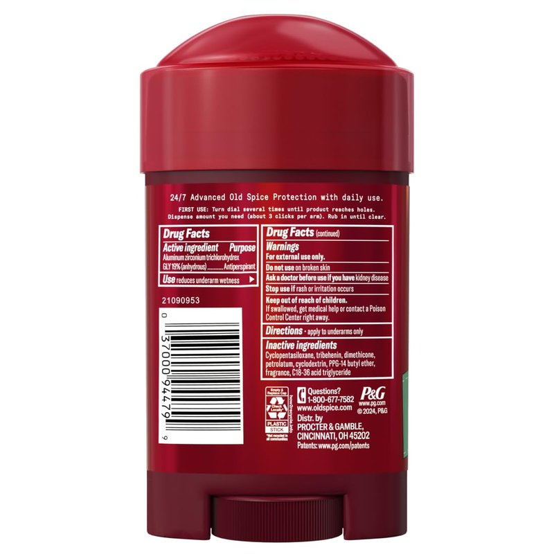 Old Spice Anti-Perspirant - Pure Sport+ Soft Solid | 2.6 Oz, Pack of 6