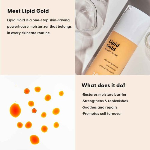 Stratia Lipid Gold Skin-Strengthening Ceramide Moisturizer with Niacinamide, Hydrates & Soothes All Skin Types, 3.4 Fl Oz