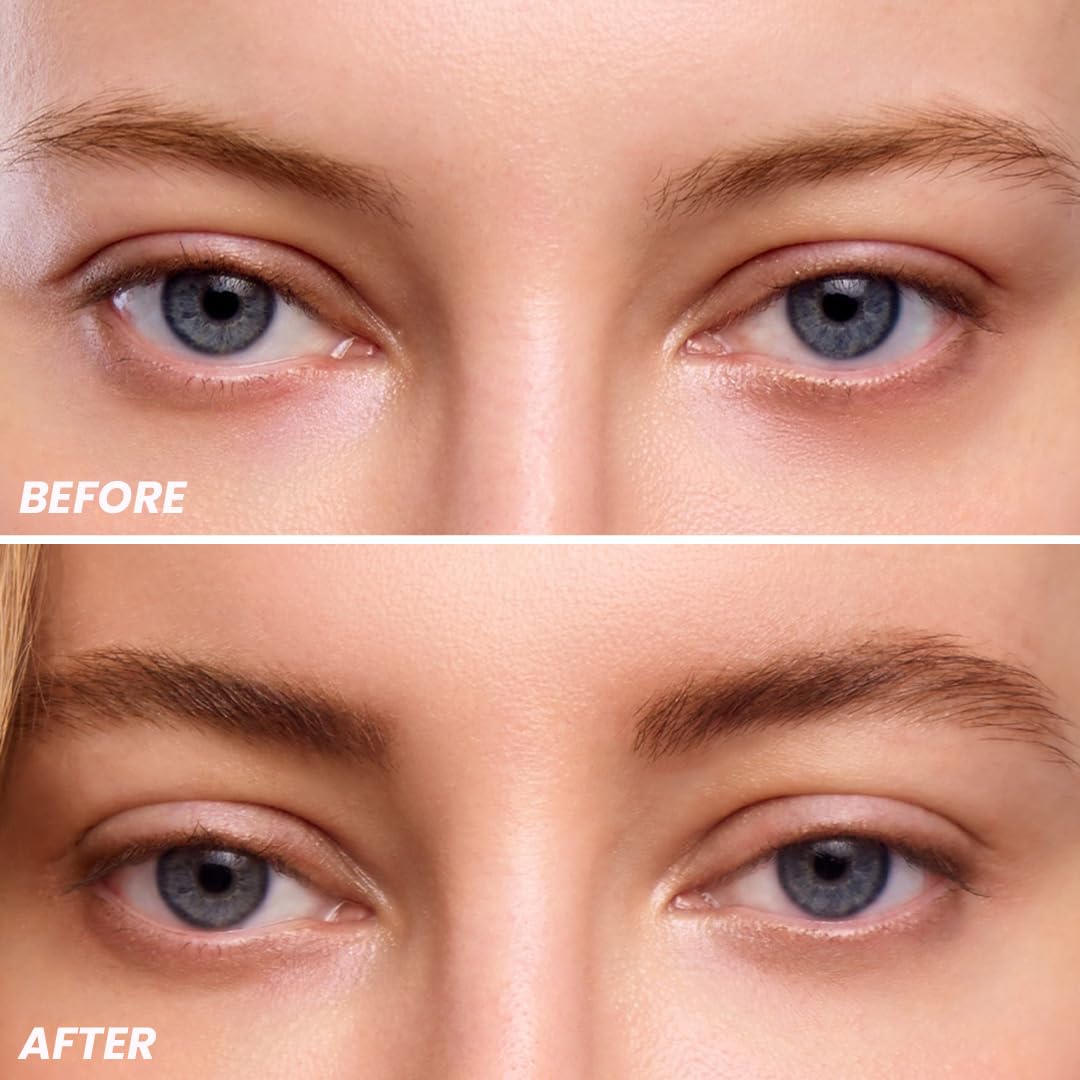 Wonderskin 1440 Eyeliner (Liquorice), Waterproof and Smudge Proof with Brow Stain & Go Masque (Blonde) for Long Lasting Brow Tint