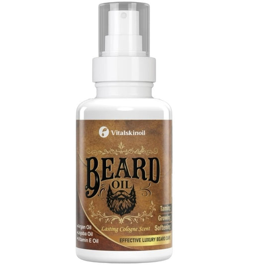 Beard Oil for Men - with Argan Jojoba & Vitamin E - Cologne Scent - 100 ml - taming conditioning & growth