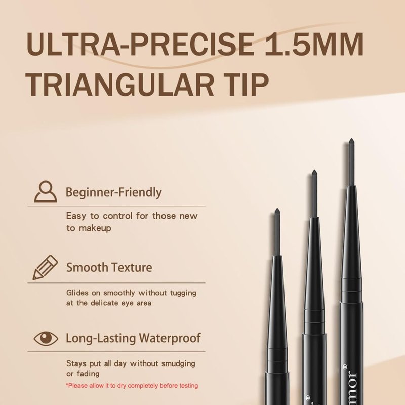 Black Eyeliner Pencil Set - 12 Pcs Waterproof Gel for Bold, Defined Eyes | Retractable Design
