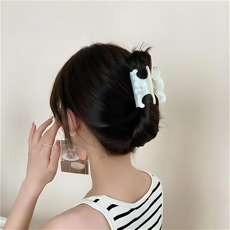 Premium durable acetate butterfly hair clips, 4 Pack. Medium Size Acetate Hair Claw Clips with Secure Hold,Perfect for Updos(2.76 x 1.66 in)