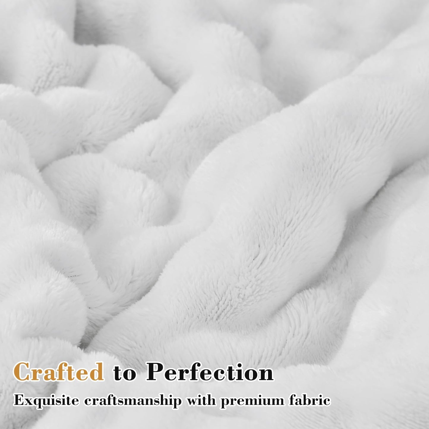 Cymula Queen Mattress Topper Fleece Bubble Pillow Top Mattress Pad Cover for Back Pain Faux Fur Extra Thick Mattress Protector Soft with Fluffy Down Alternative, 8-21" Deep Pocket, White
