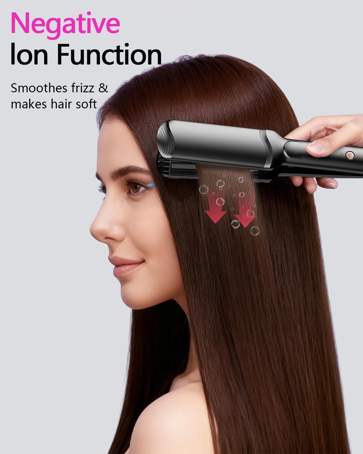 Hair Crimper Waver, Professional Hair Straightener Beach Waves Curling