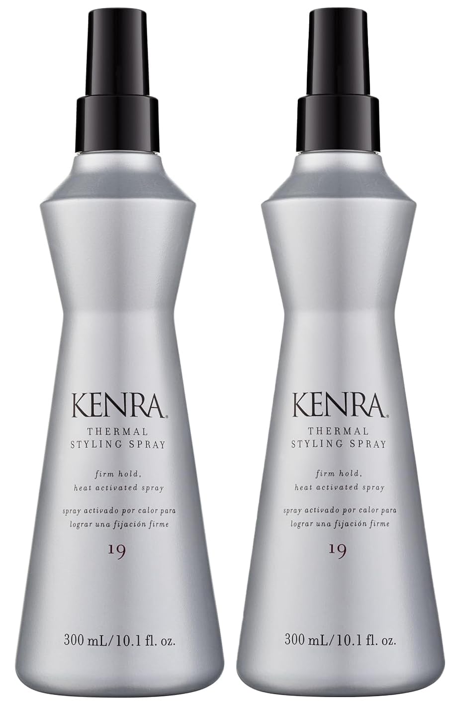Kenra Professional Thermal Styling Spray 19 | Heat Protection | Firm Hold Heat-Activated | Tames Frizz, Flyaways & Adds Shine | All Hair Types | 10 fl. Oz (2-Pack)