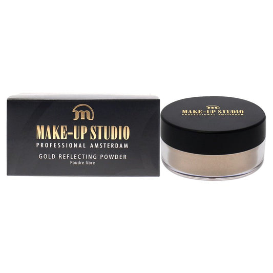 Make-Up Studio Professional Amsterdam Gold Reflecting Face And Body Powder Highlighter - Beautiful Subtle Highlight In An Instant - Incredible Shine - Ideal For Your Shoulders - Natural - 0.52 Oz