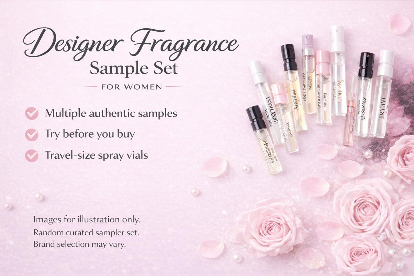 Generic 12 Top Selling Designer Perfume Sample Vial Discovery Set - Women's Fragrance Sampler Set with 12 Random Vials