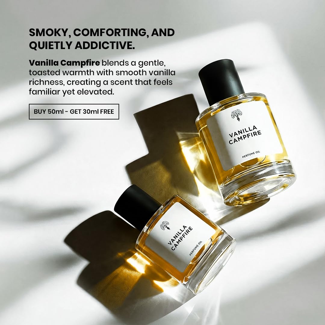 Eternal perfume oils Vanilla Campfire Perfume for men Alcohol Free Perfumes for women Long Lasting Eau De Parfum 1.69 FL Oz with 1 FL Oz Concentrated perfume Organic (Pack of 2)
