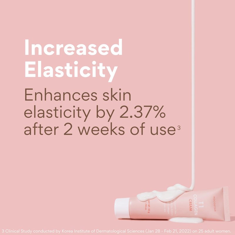 T1 Collagen Cream Wrapping Peel-off Mask | Improves Skin Elasticity and Hydrates Skin, Patented 65% Type 1 Biofilm Collagen Formula, Korean Skin Care, 1.94 fl oz.