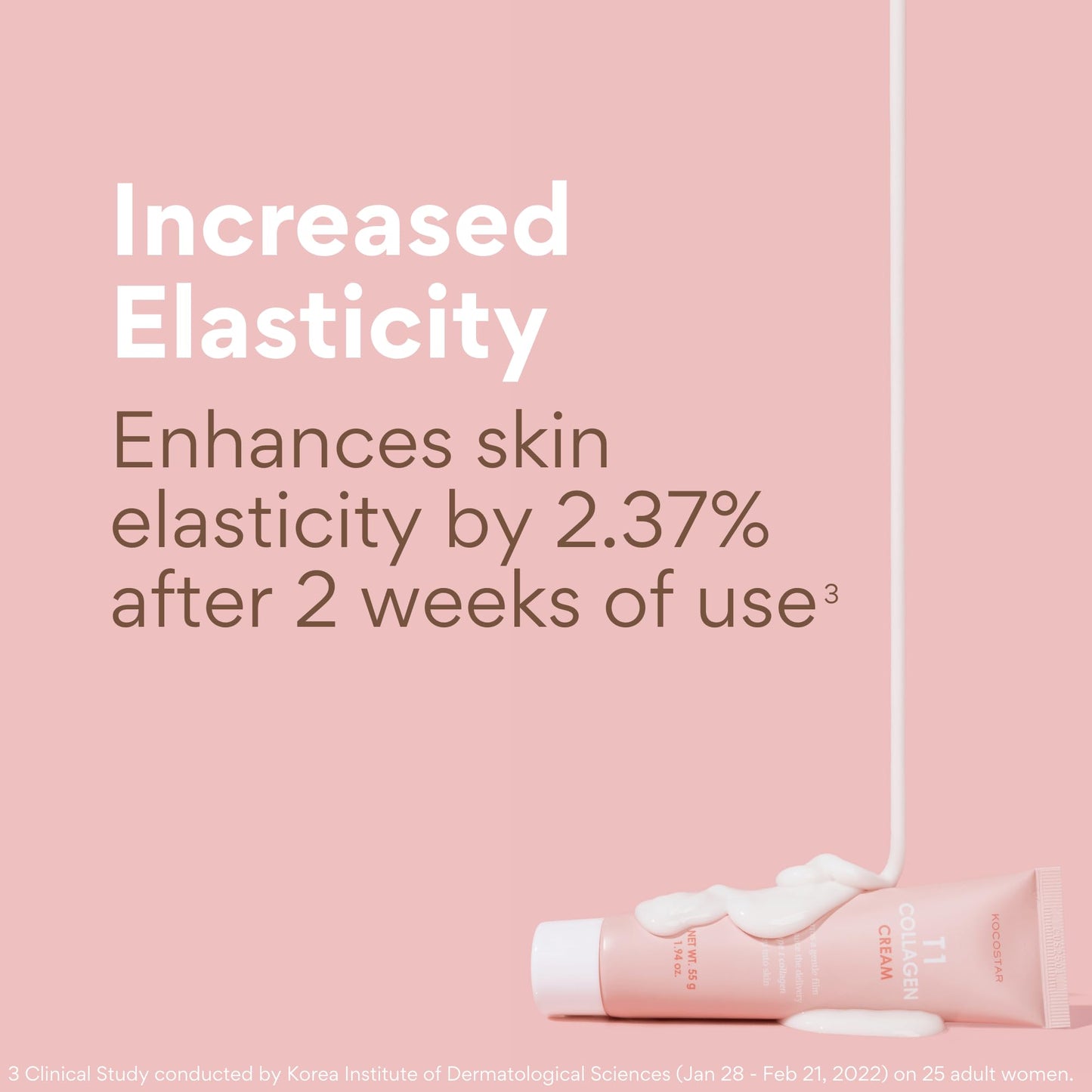 T1 Collagen Cream Wrapping Peel-off Mask | Improves Skin Elasticity and Hydrates Skin, Patented 65% Type 1 Biofilm Collagen Formula, Korean Skin Care, 1.94 fl oz.