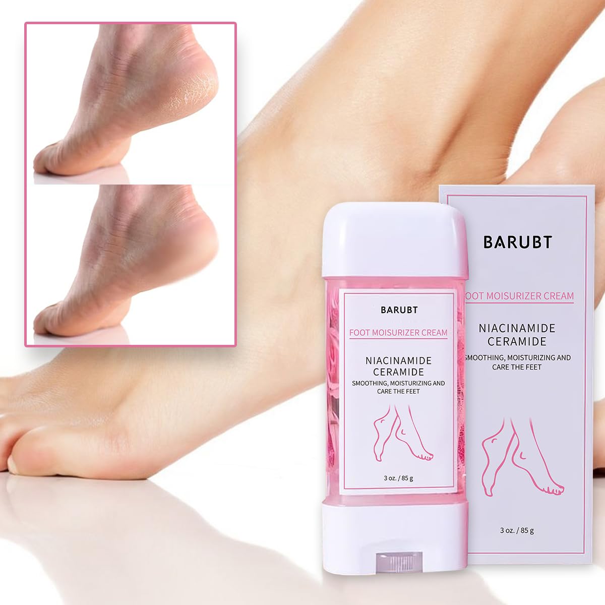 LIHUOMEI Foot Cream Foot Moisturizer, Dry|Cracked Repair Ultra-Hydrating Cream Moisturizer, Repair Skin Healing Ointment for Cracked Heels and Dry Feet, 3 Oz
